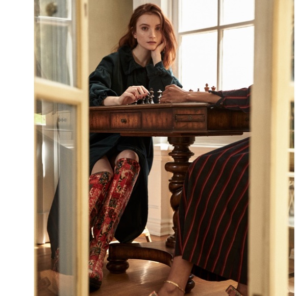 LAURA ASHLEY La Serina Boots Velvet Quilted Size 9 Orange by Aerosoles - Picture 9 of 16